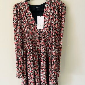 Zara Floral Long Sleeve Dress